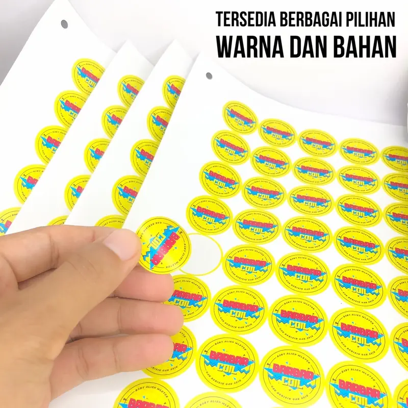 (BESERTA ISINYA) BARBAR STIKER BAHAN ANTI AIR BISA PILIH WARNA 2
