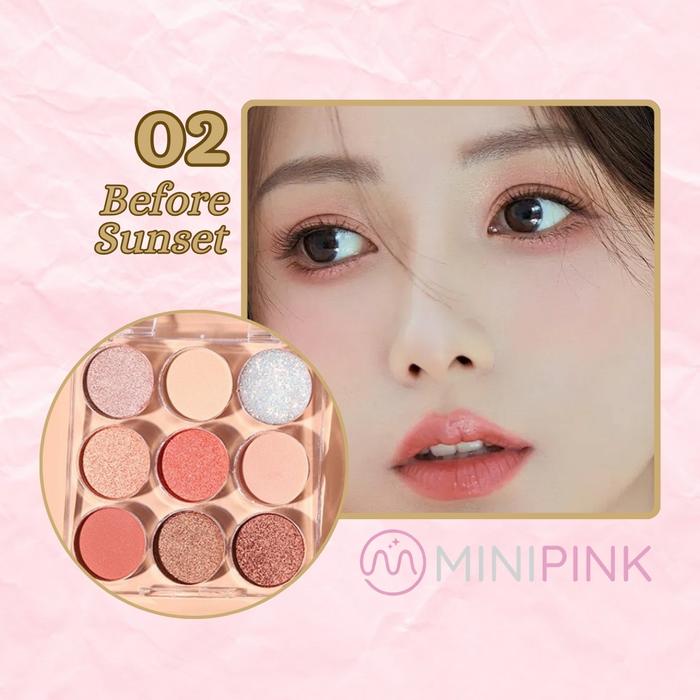 Gambar MINIPINK Sunset Mood Eyeshadow Palette Matte & Glitter - 02 Before Sunset dari COSVI Collection Kab. Tangerang 2 Tokopedia
