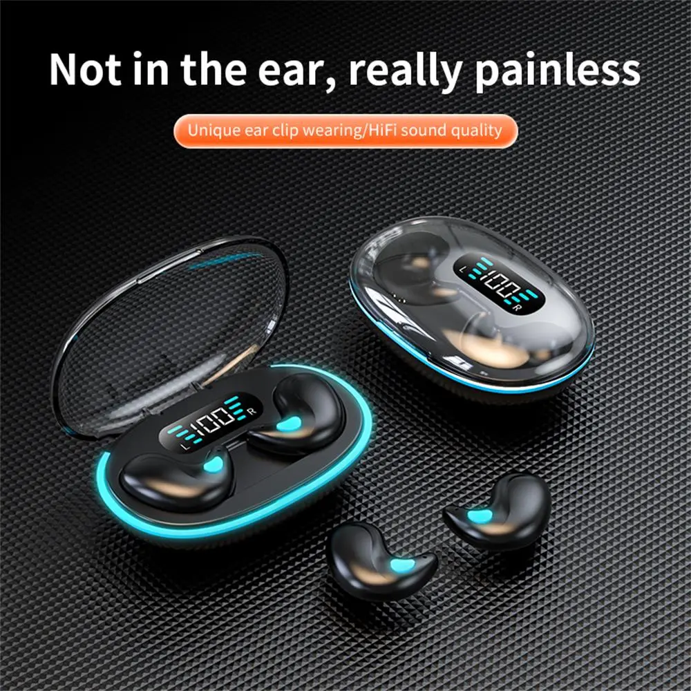 New sleep wireless bluetooth headset ultra-thin mini invisible side lying senseless ultra-long life noise-canceling headphones