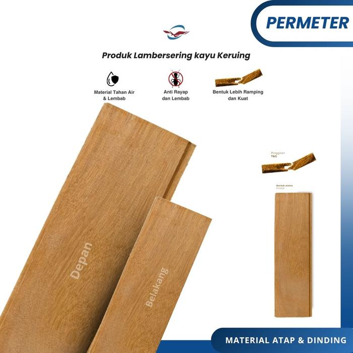 Gambar Lambersering Kayu Keruing Plafon dan Dinding (PERMETER) - 1 x 8 x 70-300 cm dari RAJAWALI PARQUET OFFICIAL_NEW Kab. Bandung Tokopedia