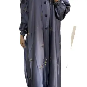 Abaya kupu kancing besar free pasmina