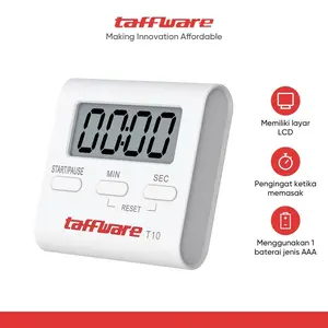 Taffware T10 Kitchen Timer Digital Alarm Clock - Timer Masak Dapur