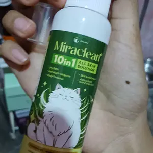 Olive Care 10 in 1 ALL SKIN SOLUTION Anti Kutu, Anti Jamur, Anti Scabies, Anti Bakteri, Spray Luka, Ringworm, Ketombe, Gatal, Ruam Merah, Masalah Kulit, Vitamin Bulu, Dry Shampo, Fungsi Mandi & Wangi Instan, Parfum Kucing & Hair Mist Miraclean