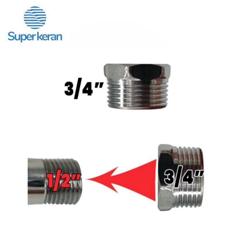 Kran Sambungan Drat Kran Dari 1/2 ke 3/4 Vlok Ring Stainless Vring Sok ...