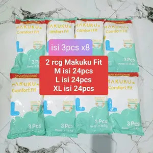 Makuku Fit isi 3pcs X 8 total 24pcs/ pempers bayi/diapers/popok bayi