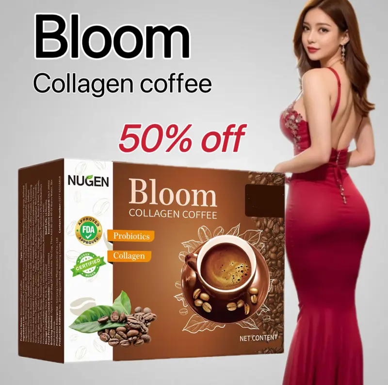 4-1-2【COD】(Peningkatan produk baru generasi ketiga) Bloom collagen coffee,BLOOM Kopi Kolagen Mekar, Minuman Padat, Kopi Instan, Kopi Hitam 0