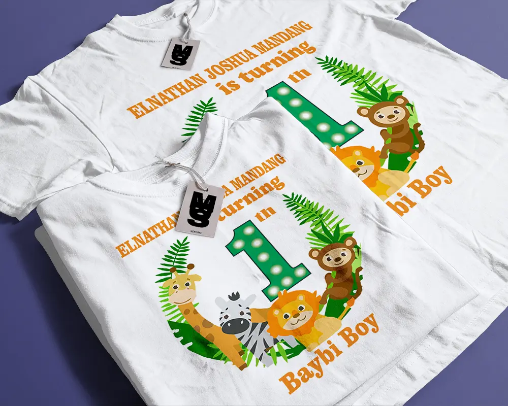 Mvsd Baju Kaos Ulang Tahun Anak Couple Keluarga Gratis Nama Bisa Custom Gambar Tema Binatang Zoo