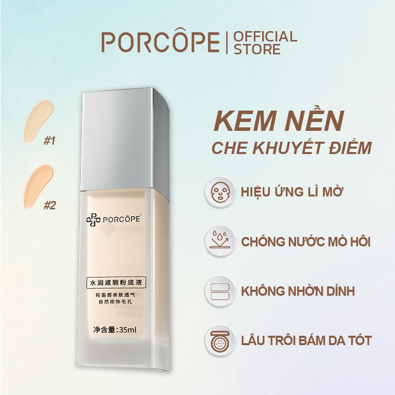  Kem Nền Dạng Lỏng CAP VÀNG NHỎ Modifies Lỗ Chân Lông Và Vết Thâm Không Dễ Tẩy Trang Thích Hợp Cho Da Khô Và Dầu Kết Hợp Kết Cấu Mịn Thích Hợp Để Mặc Không Trang Điểm PORCOPE 