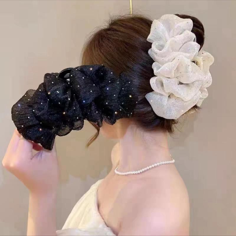  Kẹp tóc lưới bong bóng đính đá,phong cách Hàn quốc 