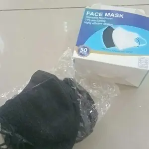 MURAME Masker Duckbill 50 Pcs Warna Warni Hitam Putih Facemask 1 Box Mix Warna Dewasa Anak 3 Ply