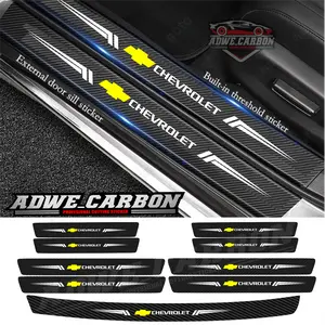 Stiker Strip Pelindung Pintu Mobil Bahan Carbon Fiber Untuk Chevrolet Spin Orlando Lova Zafira Trax Colorado Captiva