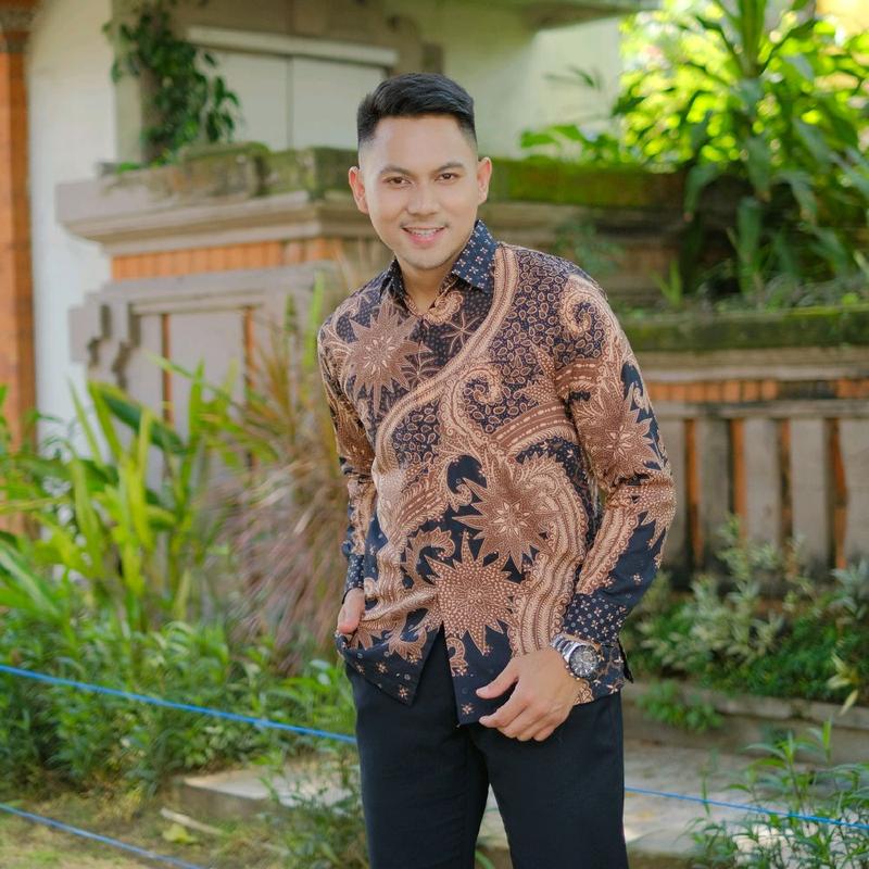 Batik Solo Trendy - Amarta Kemeja slimfit baju pria kemeja lengan panjang lapis furing katun murah | Kemeja Batik Pria Lengan Panjang | Kemeja Batik Kondangan Cowok 0