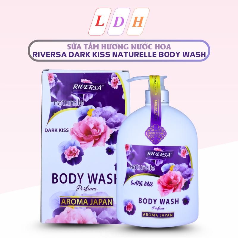  Riversa Sữa Tắm Hương Nước Hoa Cao Cấp Dark Kiss Naturelle 1200ml Dưỡng Ẩm Thơm Lâu 