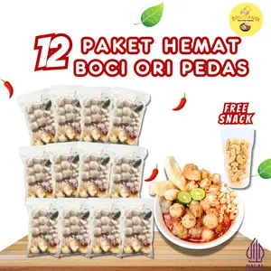 12 Bungkus Baso Aci + SNACK  Hotpot Instan Food Mie Seblak Makanan Pedas Frozen Halal Lezat Mangkok baso aci kuah murah
