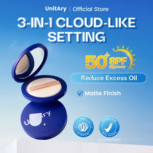 【Rekomendasi Toko】 UnitAry 2in1 Matte Sunscreen Powder UV Brighten Up | with UV A & UV B Protection, SPF 50+ PA++++, UNITARY ENJOY ALL ROUND AIRY SUN CUSHION EX SPF 50+ PA++++ Make Up Dan Skincare Moisturizing Perlindungan Matahari