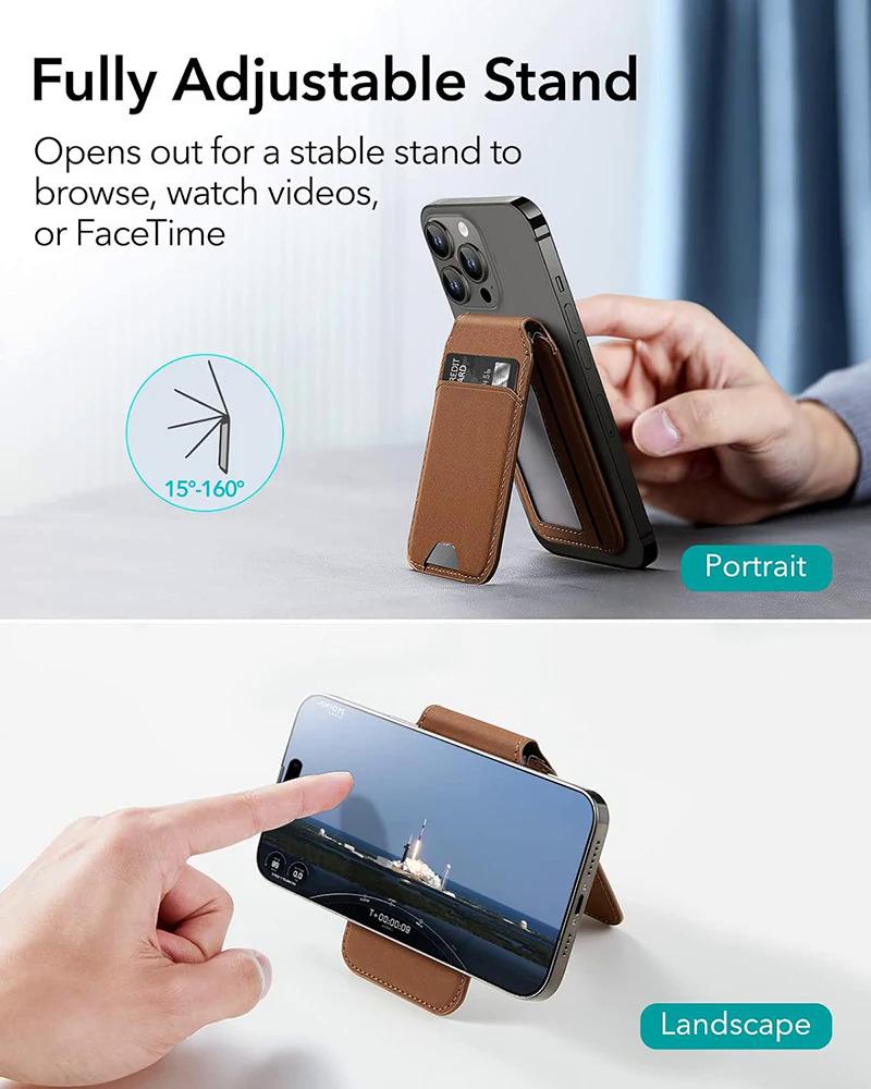 Product Introduction of Men custom card case magnetic phone holder leather business credit magtee card holder metal  phone  holder cellphone  holder  car amorous  neck  phone  holder 29