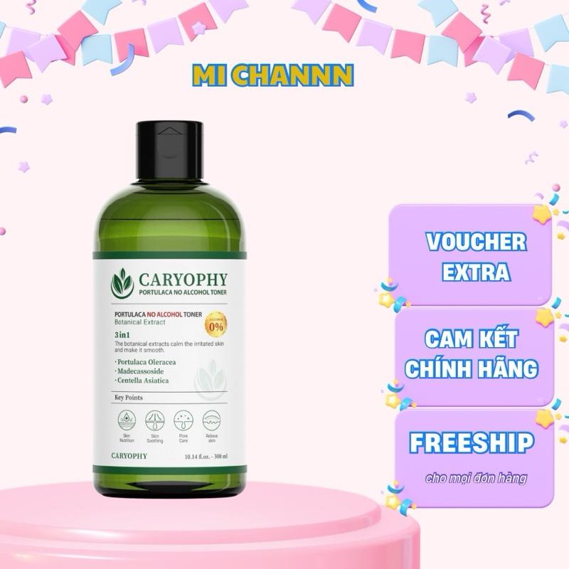 Nước Hoa Hồng Toner Caryophy Không Cồn Dịu Nhẹ Kiểm Soát Nhờn Giảm Và Ngừa Mụn 300ml