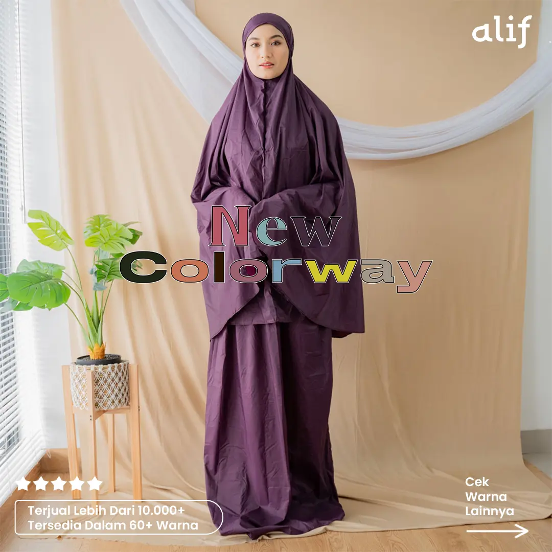 Free Pouch & Free Sajadah Muka Alif New Colorway Drop I Collection Mukena Mini Pouch Parasut Premium Korea Travel Dewasa