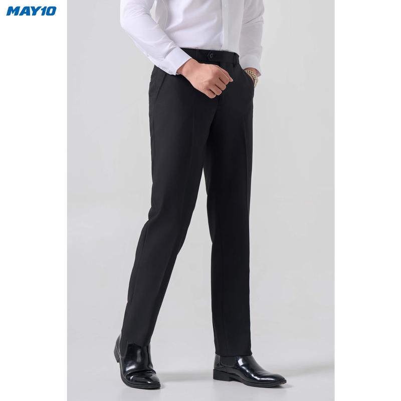  Quần âu nam không ly May 10 mã 020125909KLL3 - #VS003CK   màu đen   