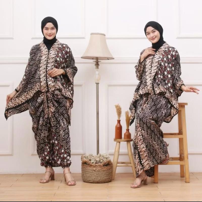 ONE SET OUTER DAN ROK BATIK MODEL ROCELA DAN NAGITA WANITA TERBARU BATIK CAP 0