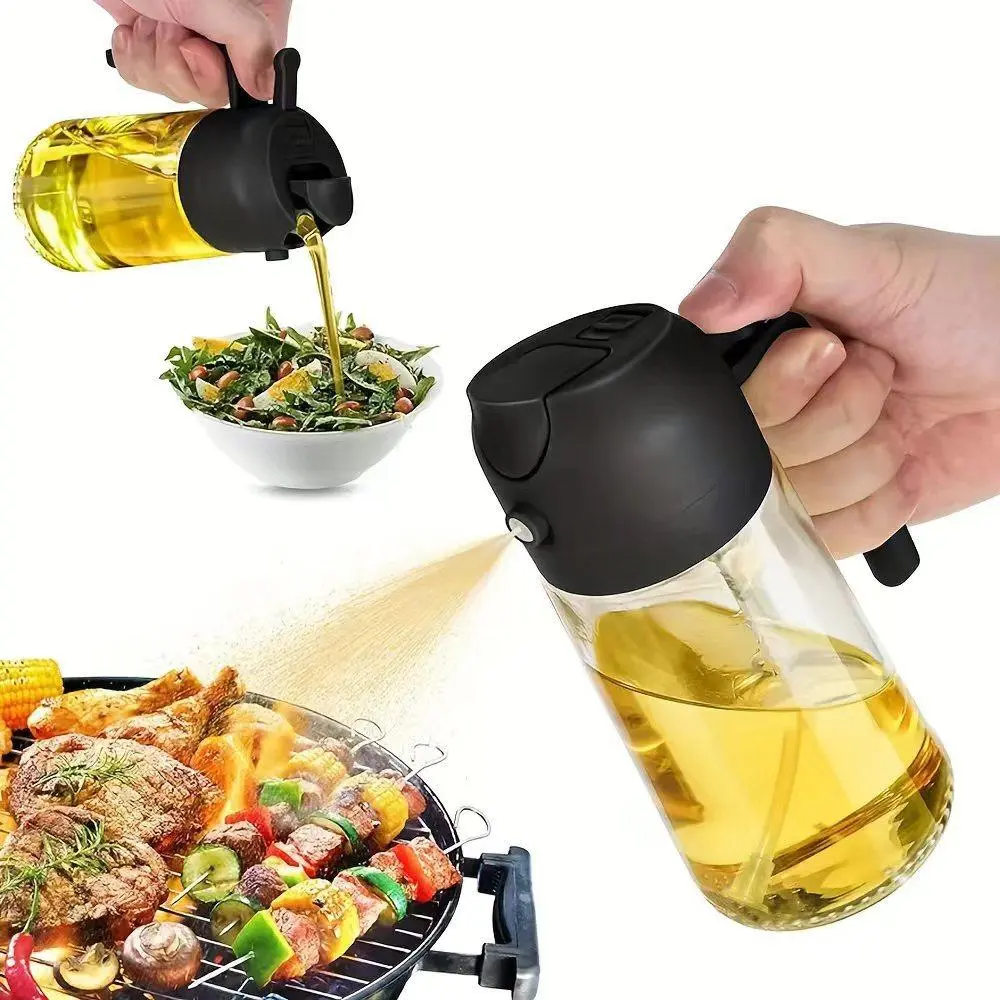 470ml Oil Sprayer, 1 Count Glass Oil Dispenser, Oil Sprayer Bottle for Cooking, Baking, Frying, Barbecue, Kitchen Utensils & Gadgets