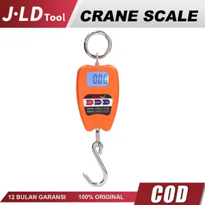 JLD Timbangan Gantung Digital 200Kg Mini Crane Scale With Hook For Farm Hunting Fishing Outdoor Hanging Scale Baterai Gratis