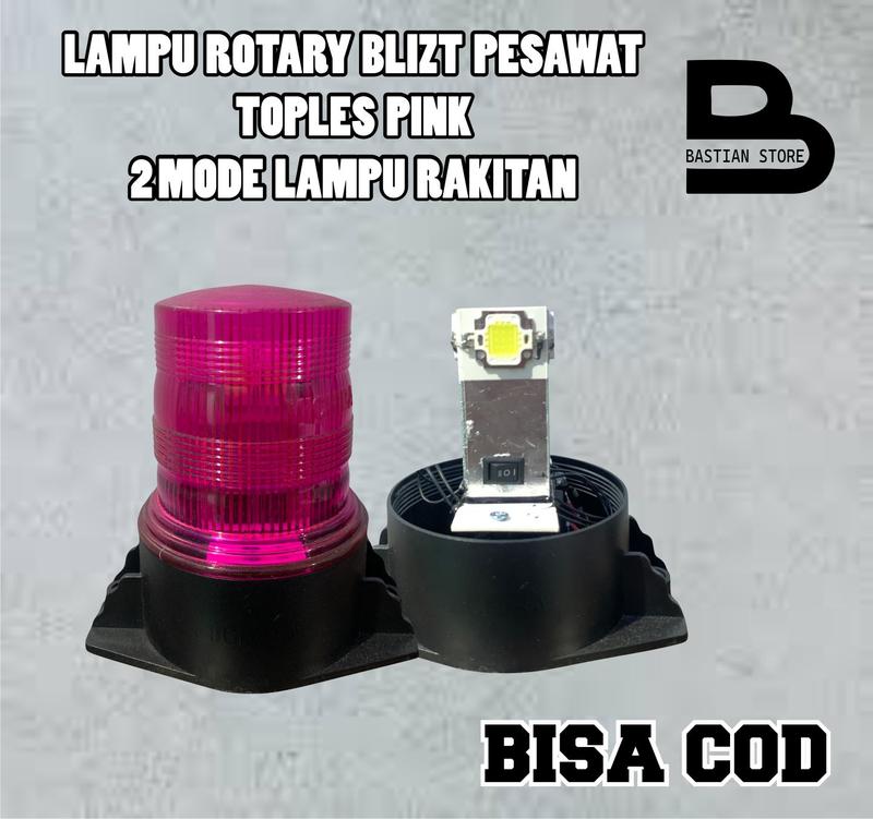 LAMPU ROTARY SATU SET DENGAN LAMPU RAKITAN  DI JAMIN NYALA LEBIH TERANG TOPLES PINK car 0