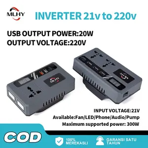 MLHY Inverter soket Baterai Makita Fast Charging USB 12v soket konverter daya multifungsi Pengisi daya cepat USB 12v24v ke 220v