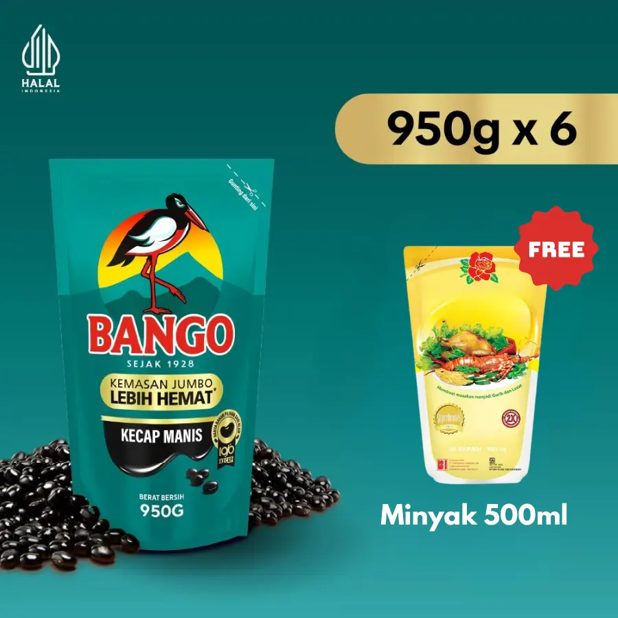 [EXCLUSIVE Anzahome] Bango Pouch 950g Multipack Isi 6 FREE Minyak Goreng