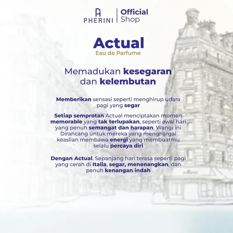 Pherini Actual Eau De Parfume Aroma Wangi segar dan memorable  - 30ML Tahan 12 jam 6