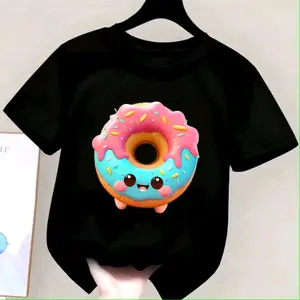 Baju Kaos Atasan Anak Unisex Cewe Cowo Motif Donat Umur2-10 Tahun Cotton Perempuan