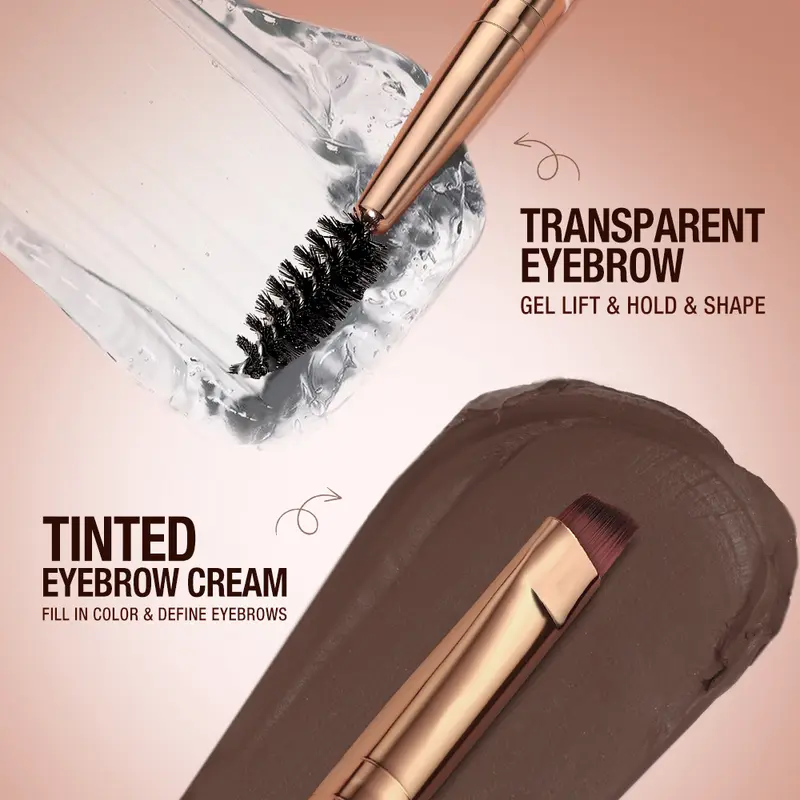 【LIVE】O.TWO.O 2-in-1 Eyebrow  Long-lasting Hold Color Locking  FLUFF SHAPING BROW WAX & BROW CREAM 3D Wild Eyebrows 65g 4