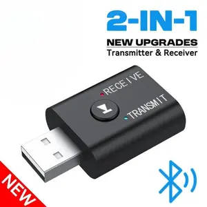 2in1 Wireless USB Bluetooth 5.0 Audio Transmitter Receiver 3.5mm AUX Jack USB Nirkabel Mini Stereo Adaptor PC Laptop TV Speaker Headset