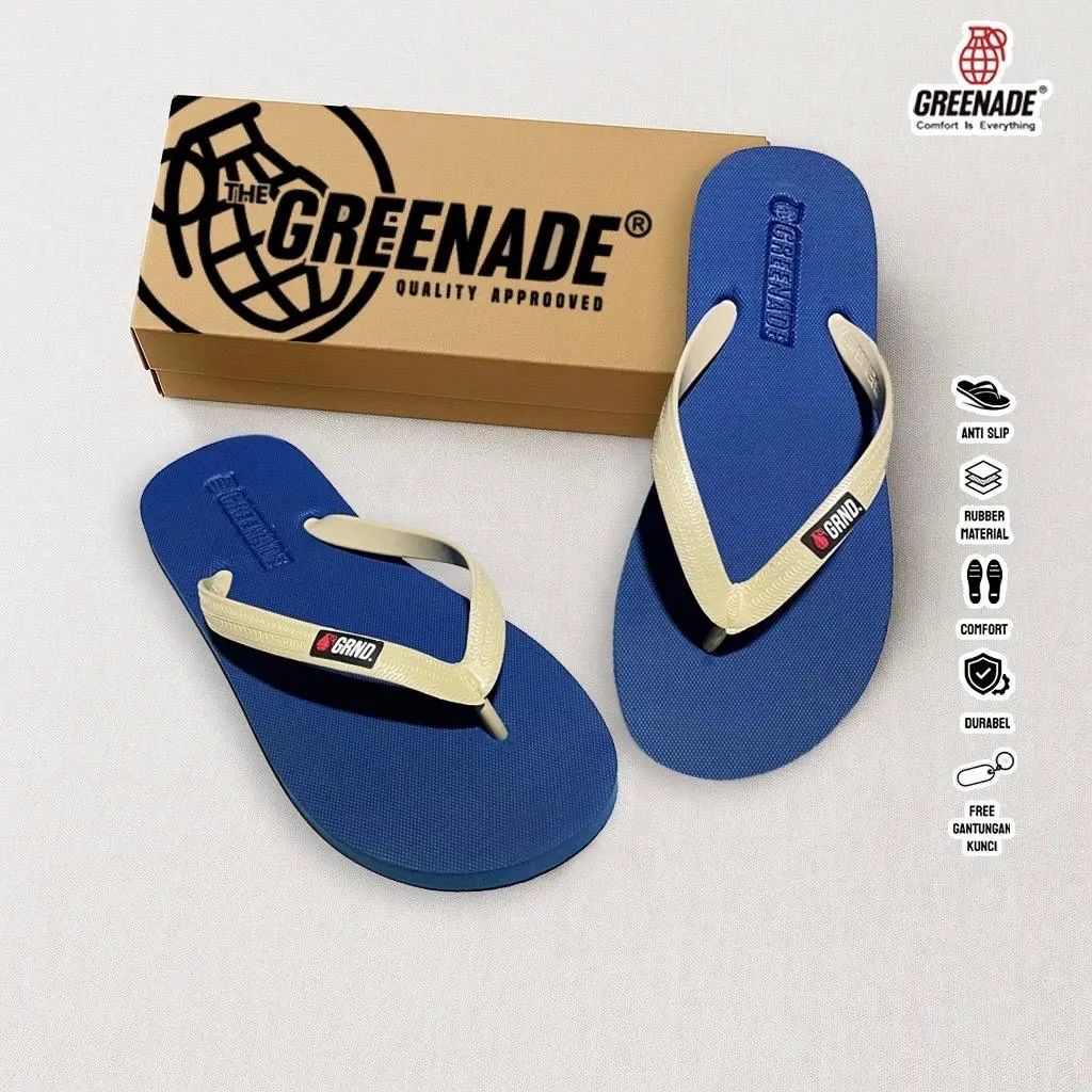 GREENADE Sendal Jepit Hawai Pria Super Empuk & Ringan Anti Slip Desain Trendy Nyaman Untuk Santai & Pantai Size 38-43