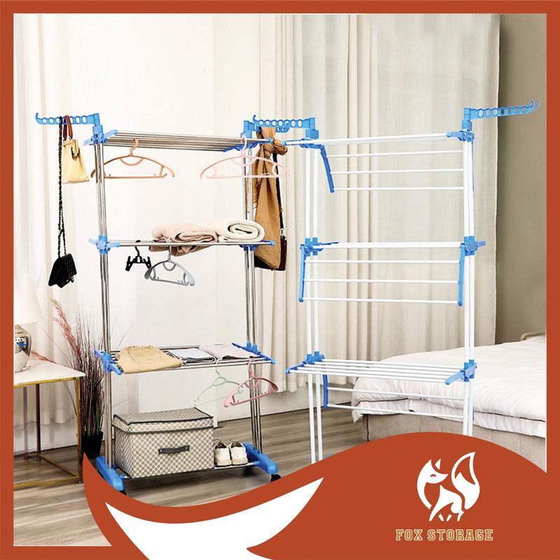 FOX STORAGE 3 Tier Foldable Clothes Drying Rack Large Capacity - TikTok ...
