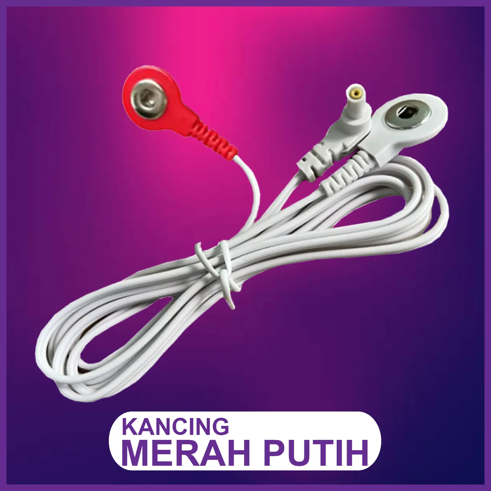 Kabel Elektroda KTR-2610 | PMD  | Kancing 2 Arah  Button Hole 3,5 mm ,  Plug 2,35 mm