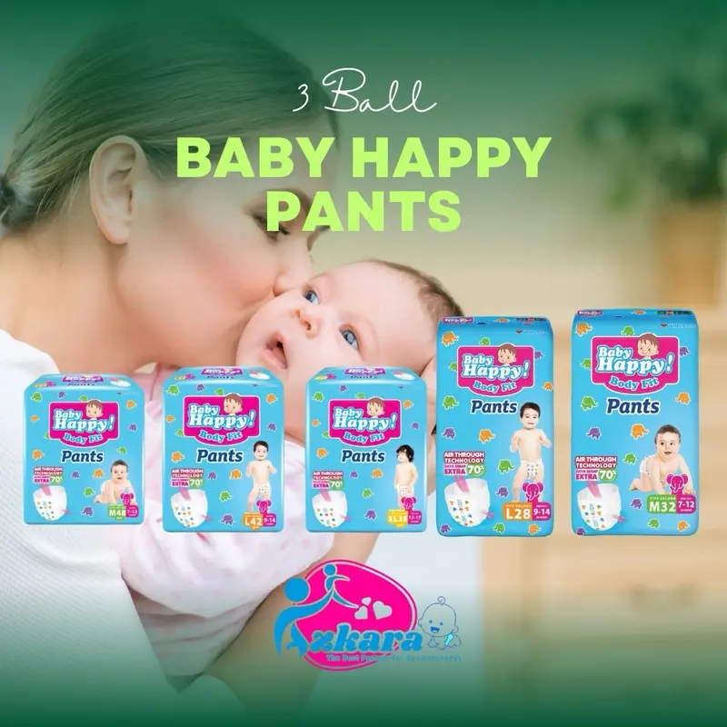 2&3 Ball Baby Happy Pants All Size Diapers  Popok bayi 0