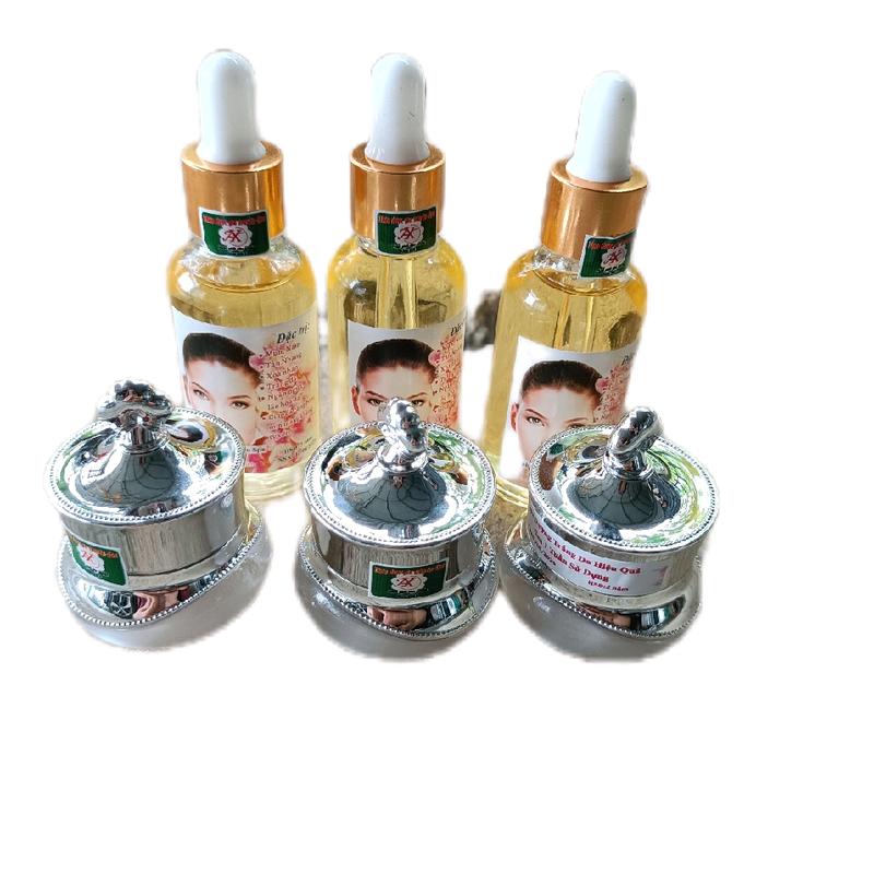 3 combo bộ tái tạo spa bộ VIP mạnh màu trắng trị mụn thâm nám tàn nhang Skincare