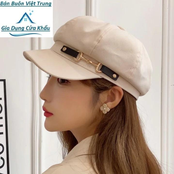 Mũ Beret Lưỡi Trai Vải KAKI Thời Trang Thu Đông Phong Cách Vintage Cho Nữ P0748BBVT