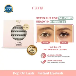 ROONA - Pop-On Lash [Langsung Tempel] Cluster Lashes | Individual Lash | Bulumata Palsu Dengan Lem Perekat, Eyelash Extension, Bulu Mata Langsung Nempel Tanpa Lem