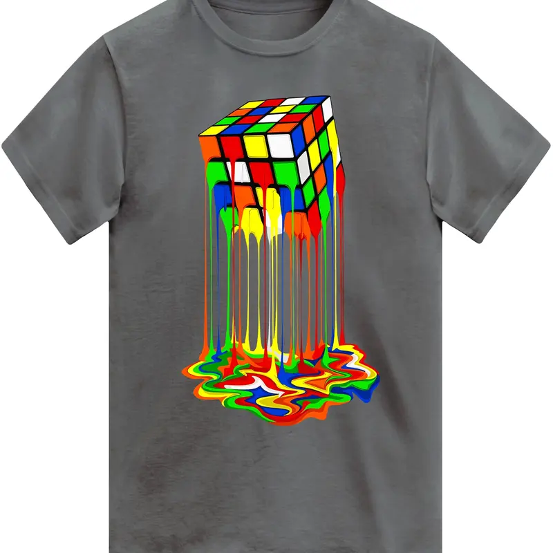Haoshoku Store - Baju Distro Pria Rubik Melts - KAOS Sablon - BR1011 Combed Nyaman 3