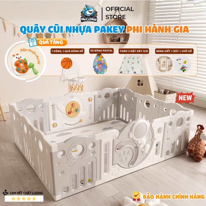  Quây Cũi Nhựa Pakey Phi Hành Gia Mới 2025 Tặng 100 Bóng +Thảm +Set Bóng Rổ Bảo Hành Trọn Đời - QN01 