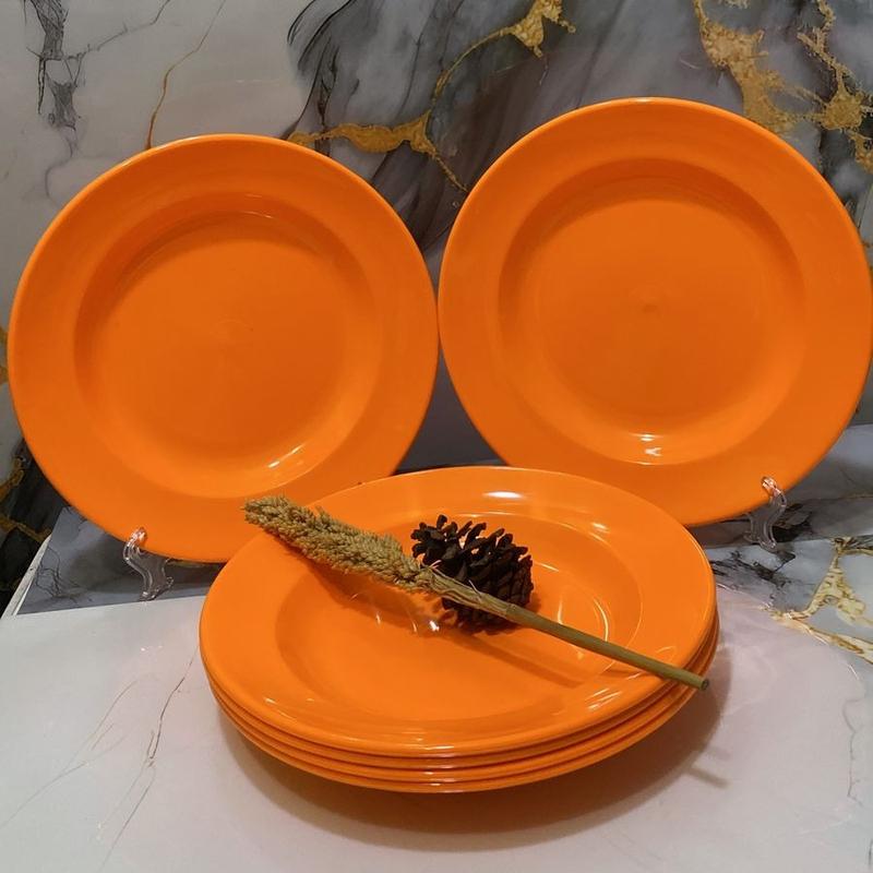 Promo 1 Lusin Piring Melamin Asli SNI Model Bulat Besar Dan Tahan Panas 7