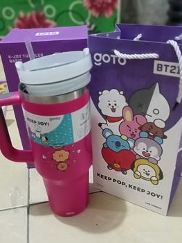 Product Review of Goto [COD] K-Joy X BT21 Tumbler Tahan Dingin Panas Botol Tempat Minum Aesthetic 1.2L from a**e 1