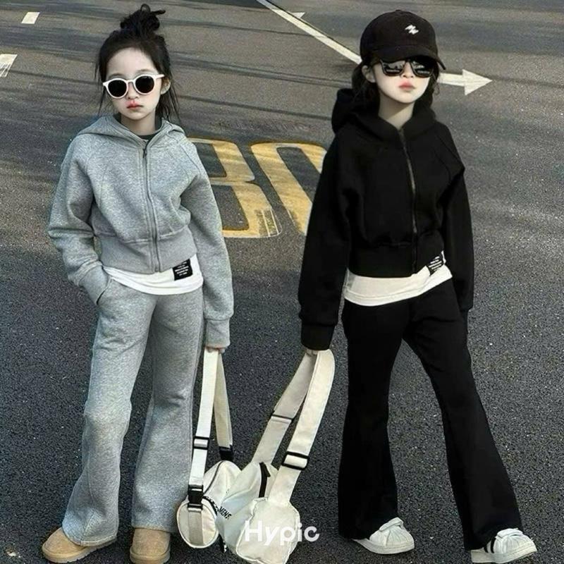 Bộ Set Nỉ Loe 2Da Quần Xuông Cho Bé Gái - Hàng Mới Về - Phù Hợp Từ 17-45kg - Hàng Việt Nam