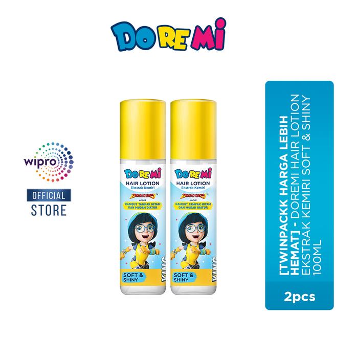 Gambar [TWINPACK HARGA LEBIH HEMAT] - Doremi Hair Lotion Ekstrak Kemiri Soft & Shiny 100ml dari wiprounzaid Kota Administrasi Jakarta Barat Tokopedia