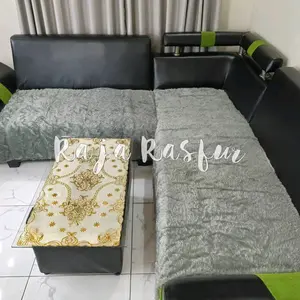 Alas kursi sofa bulu rasfur ukuran 85x200cm