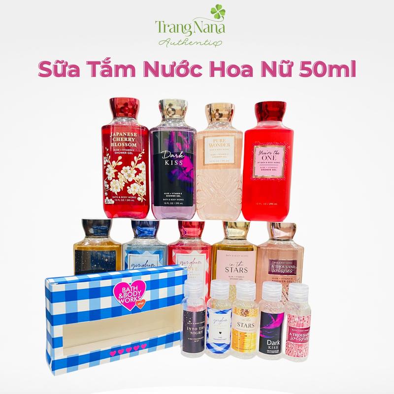 50ML Sữa tắm Nữ Mini Size Hương Nước Hoa Sữa Tắm Bath And Body Works Gel Tắm Dưỡng Da Dưỡng Body Dưỡng Thể