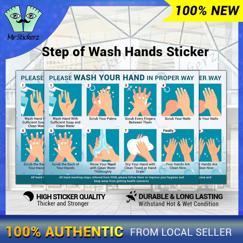 【KKM Advice】Steps to Wash Your Hand Self Hygiene SOP Sticker - TikTok ...