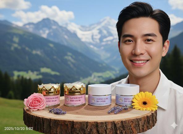 PrinZelle Skincare Bundling 2 item Night Cream dan 2 item Day Cream Mencerahkan Wajah Niacinamide  5X Ceramide with UV Filter